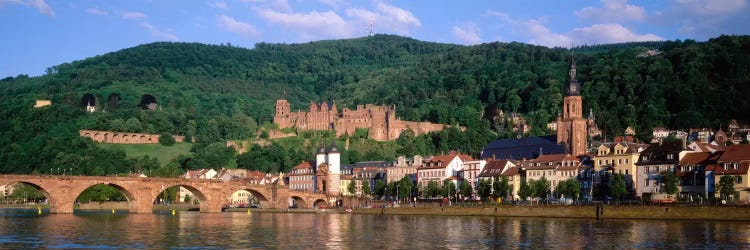 Heidelberg Castle With Altstadt (Old Town) In The Foreground, Baden-Wurttemberg, Germany