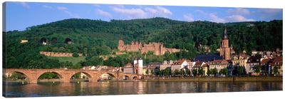 Heidelberg Castle With Altstadt (Old Town) In The Foreground, Baden-Wurttemberg, Germany Canvas Art Print - Heidelberg