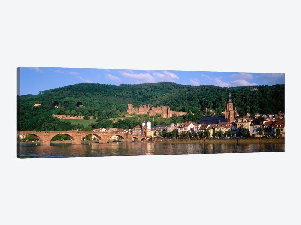 Heidelberg Castle With Altstadt (Old Town) In The Foreground, Baden-Wurttemberg, Germany by Panoramic Images 1-piece Canvas Art