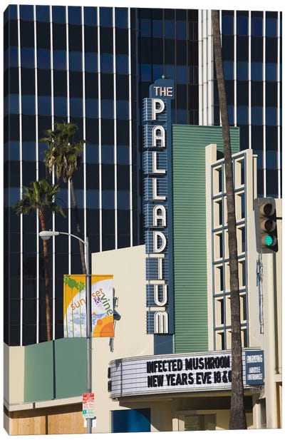 Theater in a city, Hollywood Palladium, Hollywood, Los Angeles, California, USA Canvas Art Print - Hollywood Art