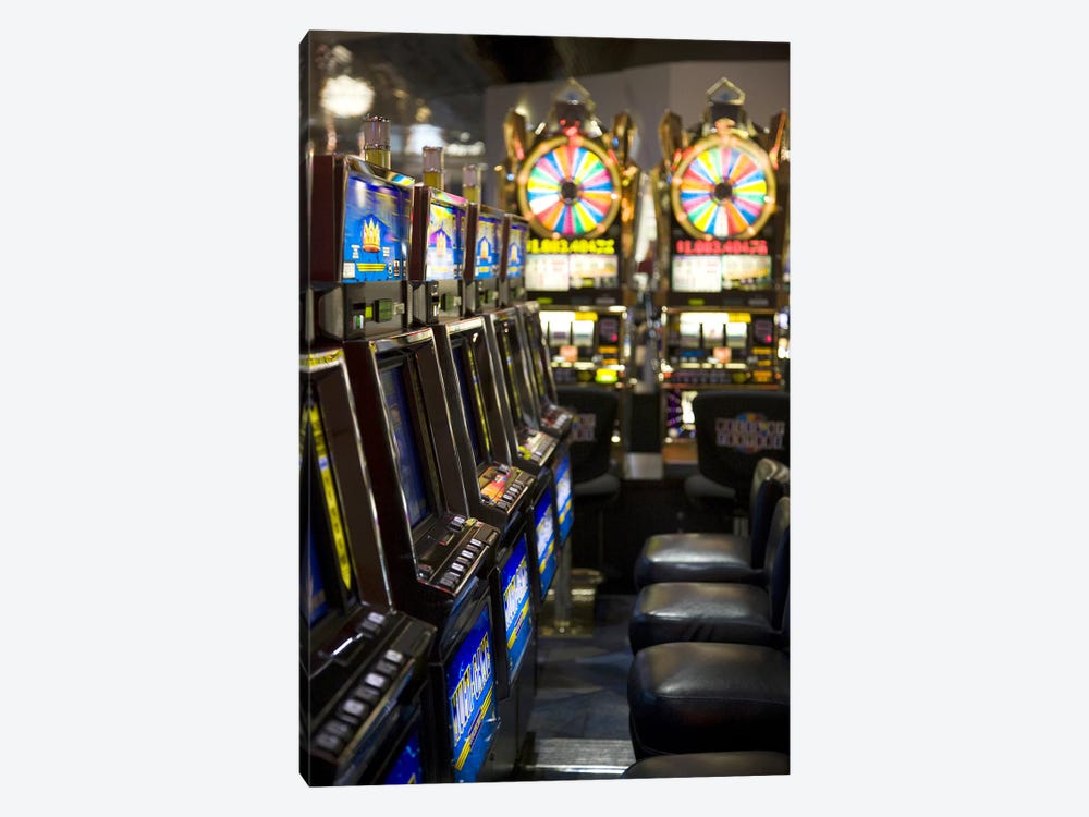 Slot machines at an airport, McCarran International Airport, Las Vegas, Nevada, USA by Panoramic Images 1-piece Canvas Art