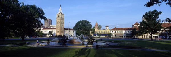 Missouri: Fountain in a city, Country Club Plaza, Kansas City, Jackson County, Missouri, USA #2 by Panoramic Images