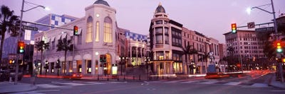 Traffic on the road, Rodeo Drive, Beverly Hills, Los Angeles County, California, USA #2 by Panoramic Images canvas print