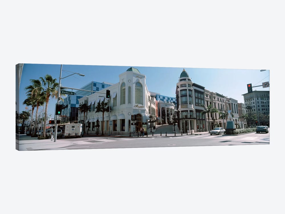 Buildings along the road, Rodeo Drive, Beverly Hills, Los Angeles County, California, USA #2 by Panoramic Images 1-piece Canvas Wall Art