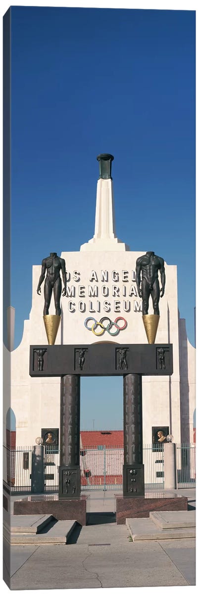 Entrance of a stadium, Los Angeles Memorial Coliseum, Los Angeles, California, USA Canvas Art Print - Olympics
