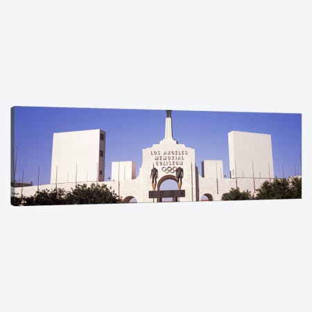 Facade of a stadium, Los Angeles Memorial Coliseum, Los Angeles, California, USA #2 Canvas Print #PIM8264} by Panoramic Images Canvas Artwork