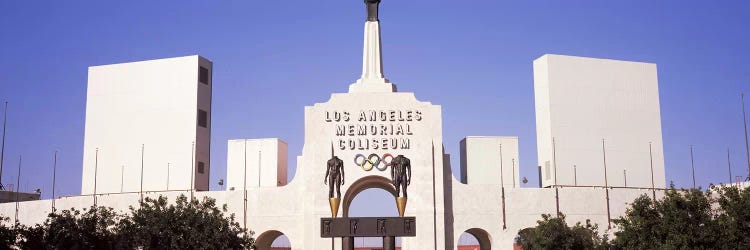 Facade of a stadium, Los Angeles Memorial Coliseum, Los Angeles, California, USA #2