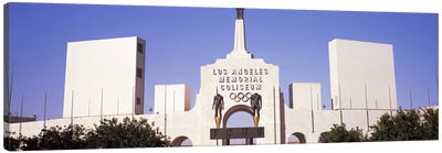 Facade of a stadium, Los Angeles Memorial Coliseum, Los Angeles, California, USA #2 Canvas Art Print - Olympics