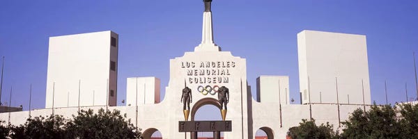 Los Angeles: Facade of a stadium, Los Angeles Memorial Coliseum, Los Angeles, California, USA #2 by Panoramic Images