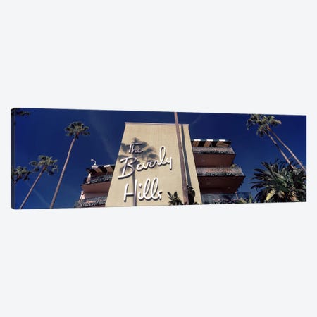 Low angle view of a hotel, Beverly Hills Hotel, Beverly Hills, Los Angeles County, California, USA Canvas Print #PIM8265} by Panoramic Images Canvas Artwork