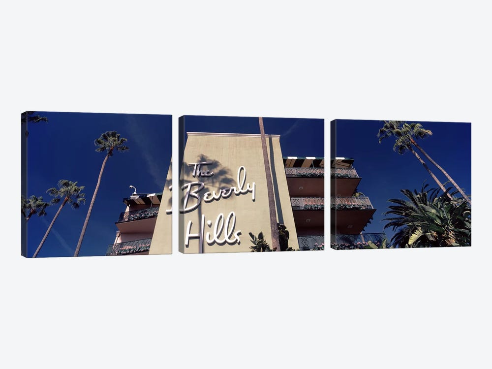 Low angle view of a hotel, Beverly Hills Hotel, Beverly Hills, Los Angeles County, California, USA by Panoramic Images 3-piece Art Print