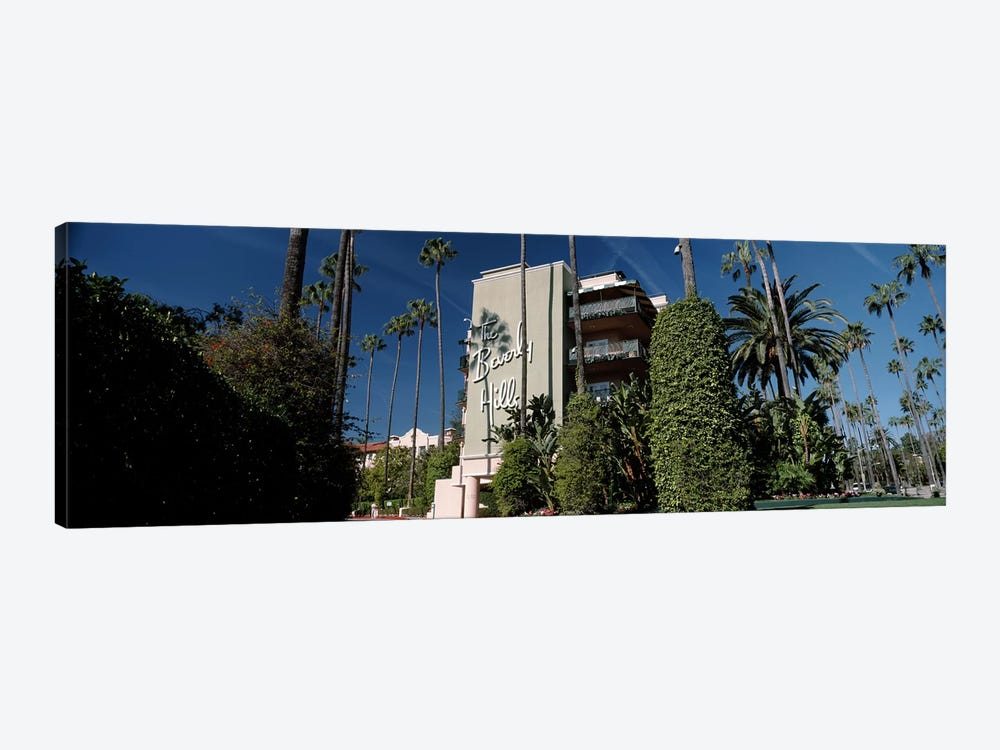 Trees in front of a hotel, Beverly Hills Hotel, Beverly Hills, Los Angeles County, California, USA by Panoramic Images 1-piece Canvas Wall Art