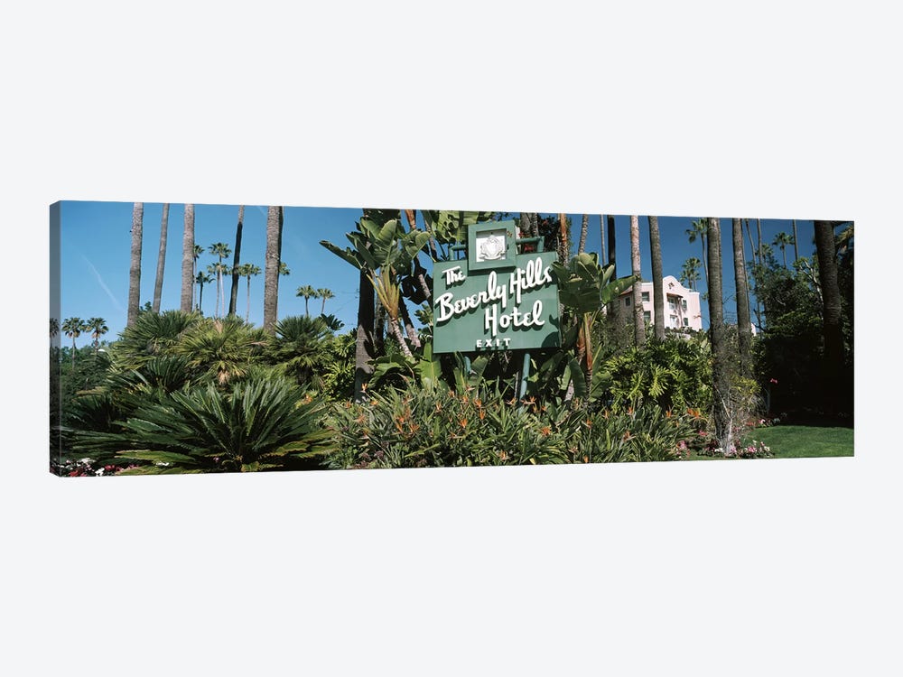 Signboard of a hotel, Beverly Hills Hotel, Beverly Hills, Los Angeles County, California, USA by Panoramic Images 1-piece Canvas Art Print