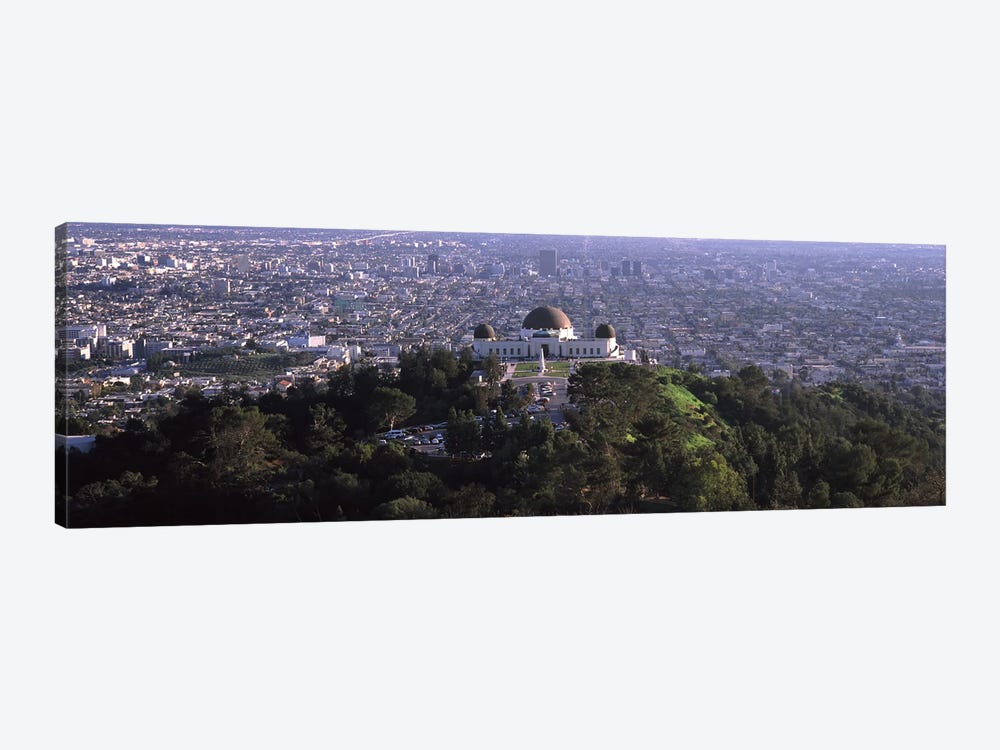 Observatory on a hill with cityscape in the background, Griffith Park Observatory, Los Angeles, California, USA 2010 by Panoramic Images 1-piece Art Print