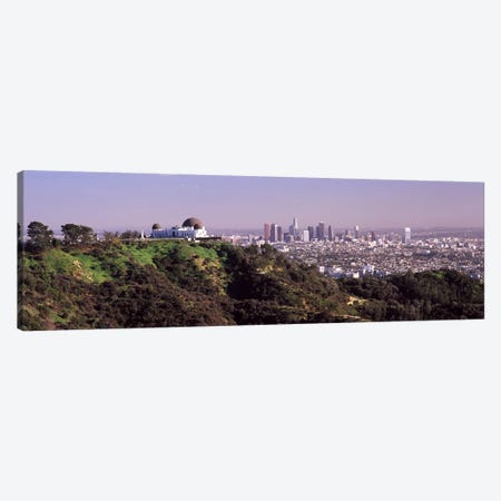 Observatory on a hill with cityscape in the background, Griffith Park Observatory, Los Angeles, California, USA 2010 #2 Canvas Print #PIM8271} by Panoramic Images Canvas Artwork
