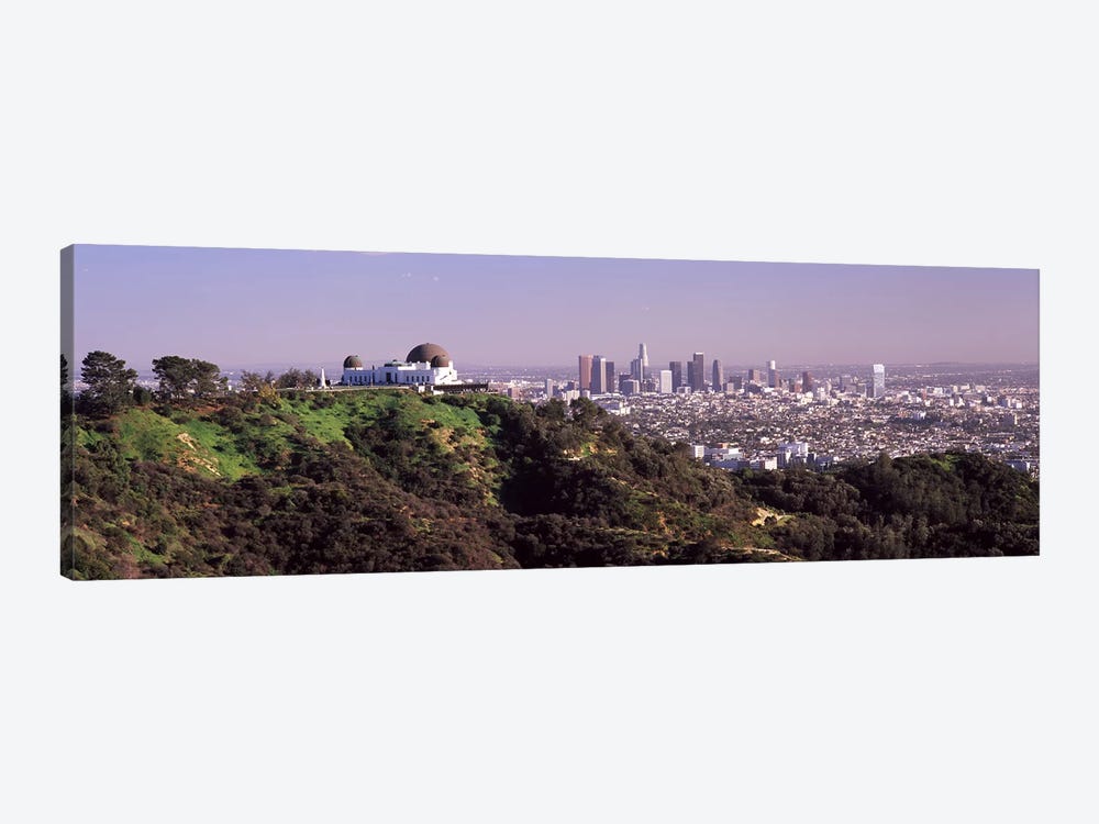 Observatory on a hill with cityscape in the background, Griffith Park Observatory, Los Angeles, California, USA 2010 #2 by Panoramic Images 1-piece Canvas Artwork
