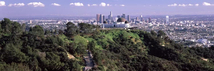 Observatory on a hill with cityscape in the background, Griffith Park Observatory, Los Angeles, California, USA 2010 #3