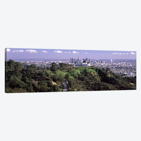 Observatory on a hill with cityscape in the background, Griffith Park Observatory, Los Angeles, California, USA 2010 #3 Canvas Print #PIM8272} by Panoramic Images Canvas Art