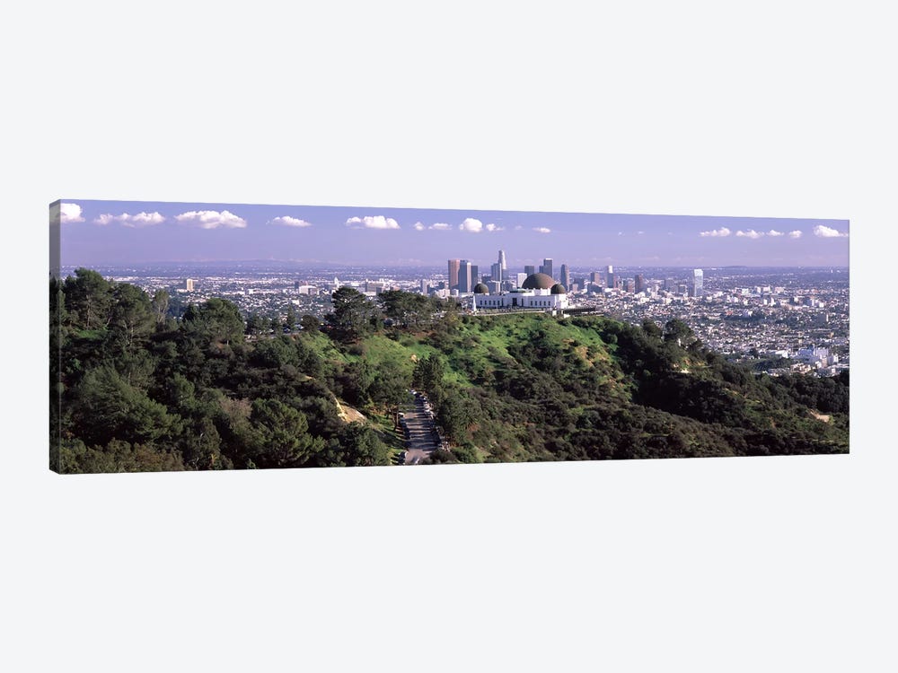 Observatory on a hill with cityscape in the background, Griffith Park Observatory, Los Angeles, California, USA 2010 #3 by Panoramic Images 1-piece Canvas Art Print
