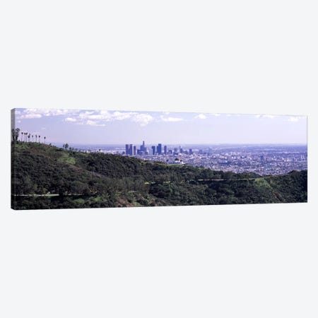 Aerial view of a cityscape, Griffith Park Observatory, Los Angeles, California, USA 2010 Canvas Print #PIM8274} by Panoramic Images Canvas Print