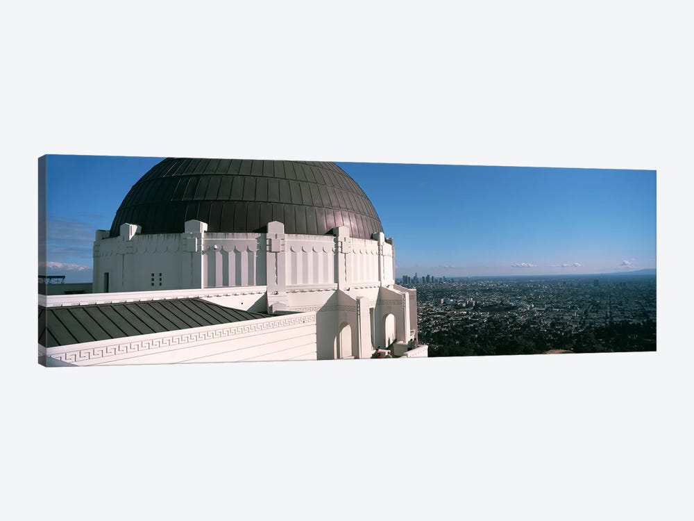 Observatory with cityscape in the background, Griffith Park Observatory, Los Angeles, California, USA 2010 by Panoramic Images 1-piece Canvas Artwork