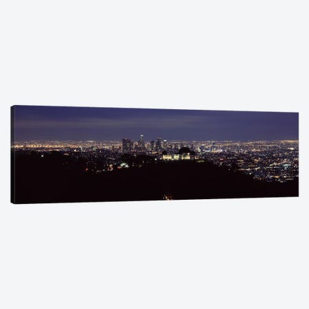 Aerial view of a cityscape, Griffith Park Observatory, Los Angeles, California, USA 2010 #2 Canvas Print #PIM8276} by Panoramic Images Canvas Print