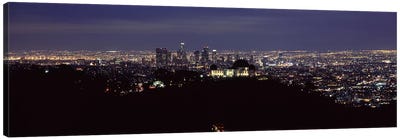 Aerial view of a cityscape, Griffith Park Observatory, Los Angeles, California, USA 2010 #2 Canvas Art Print - Los Angeles Skylines