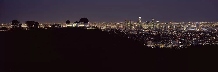 City lit up at night, Griffith Park Observatory, Los Angeles, California, USA 2010