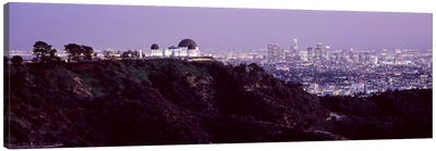 Aerial view of a cityscape, Griffith Park Observatory, Los Angeles, California, USA 2010 #3 Canvas Art Print - Los Angeles Skylines