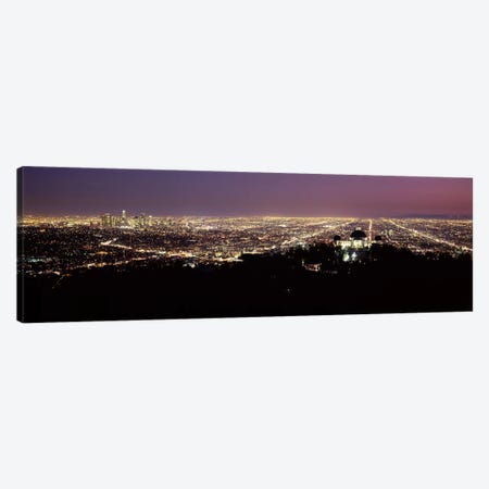 Aerial view of a cityscape, Griffith Park Observatory, Los Angeles, California, USA 2010 #4 Canvas Print #PIM8279} by Panoramic Images Canvas Artwork