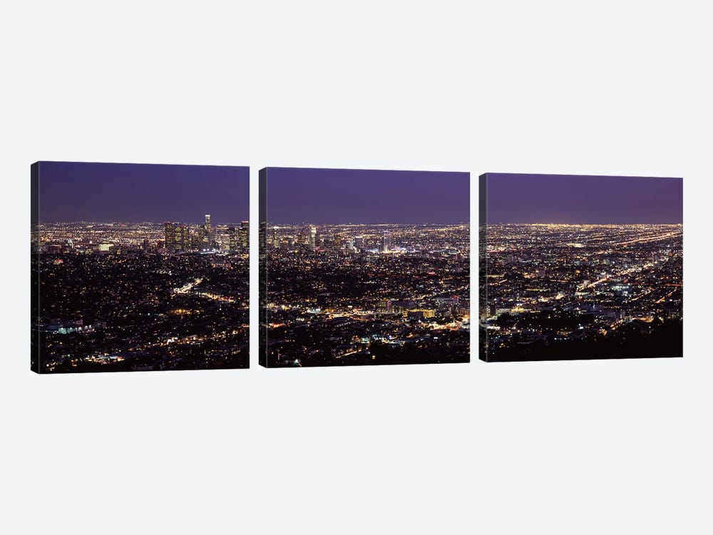 Aerial view of a cityscapeLos Angeles, California, USA by Panoramic Images 3-piece Canvas Art