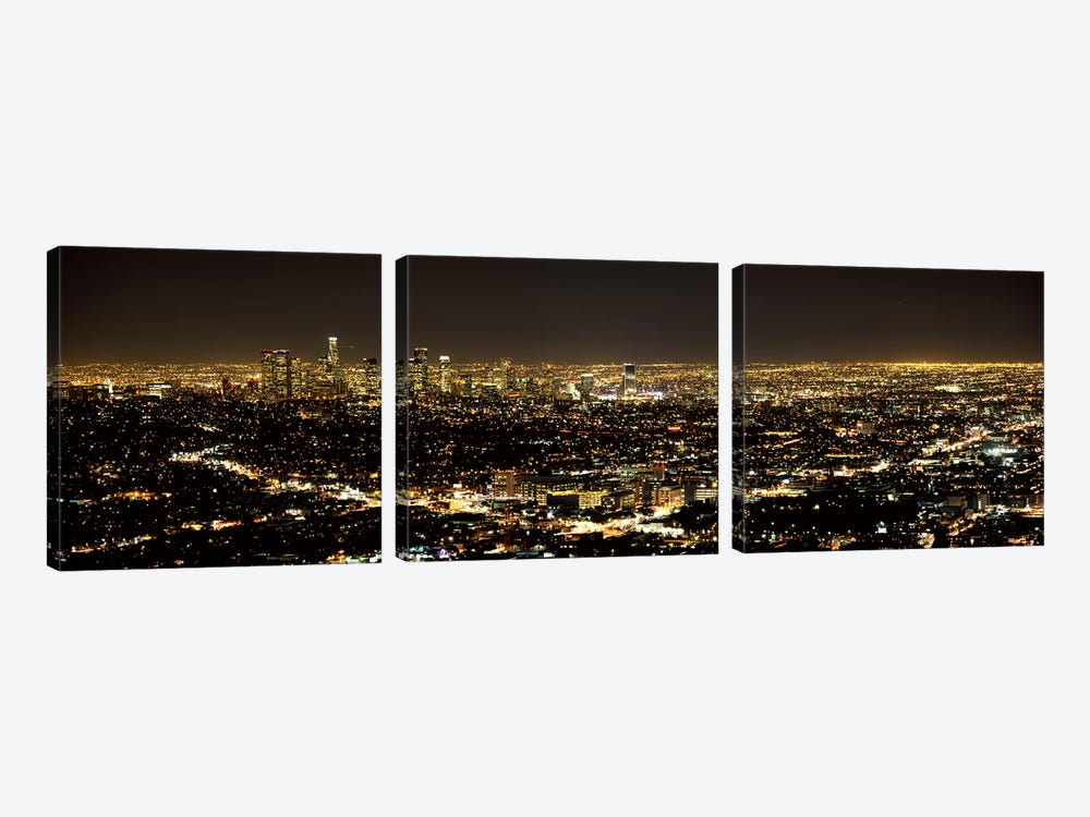 Aerial view of a cityscape, Los Angeles, California, USA 2010 #3 by Panoramic Images 3-piece Canvas Art Print