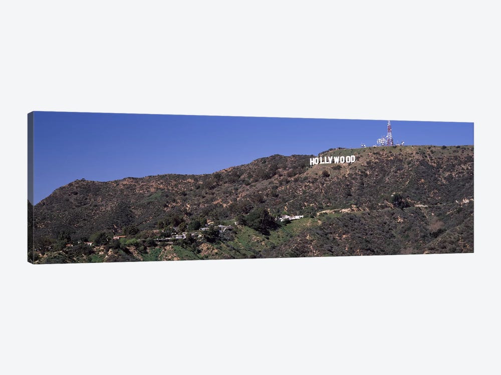 Hollywood sign on a hill, Hollywood Hills, Hollywood, Los Angeles, California, USA by Panoramic Images 1-piece Canvas Artwork