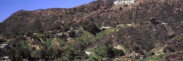 Hollywood sign on a hill, Hollywood Hills, Hollywood, Los Angeles, California, USA #3