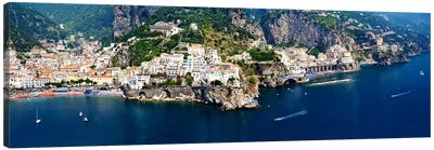 Aerial View, Amalfi Coast, Salerno, Campania, Italy Canvas Art Print - Campania Art