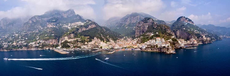 Aerial View Of Amalfi & Atrani, Amalfi Coast, Campania, South Tyrol, Italy