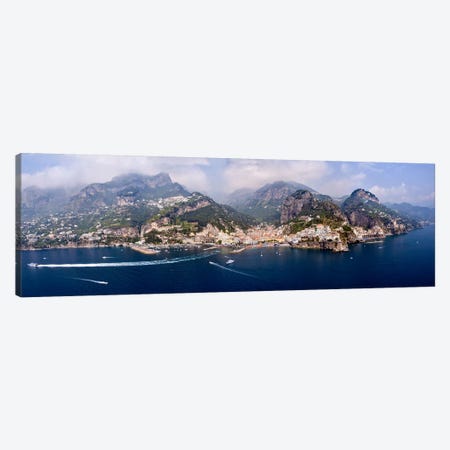 Aerial View Of Amalfi & Atrani, Amalfi Coast, Campania, South Tyrol, Italy Canvas Print #PIM8295} by Panoramic Images Canvas Print