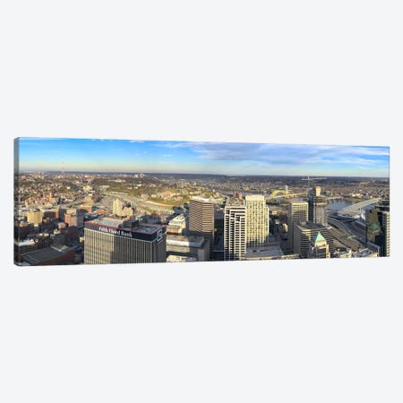 Aerial view of a city, Cincinnati, Hamilton County, Ohio, USA 2010 Canvas Print #PIM8299} by Panoramic Images Canvas Art