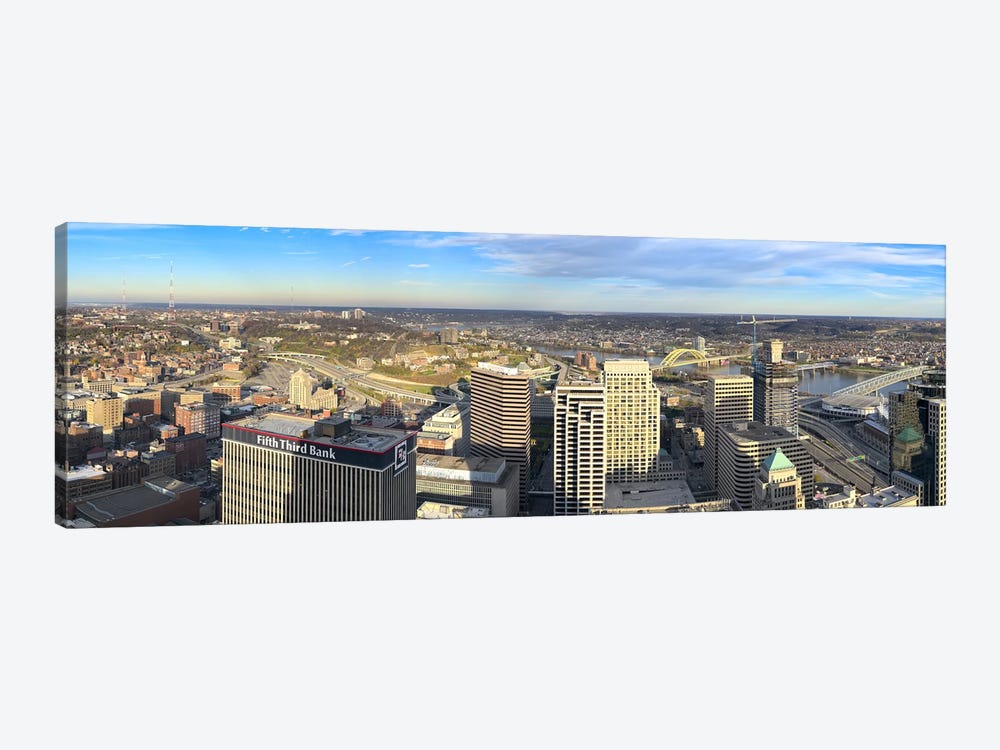 Aerial view of a city, Cincinnati, Hamilton County, Ohio, USA 2010 1-piece Canvas Artwork