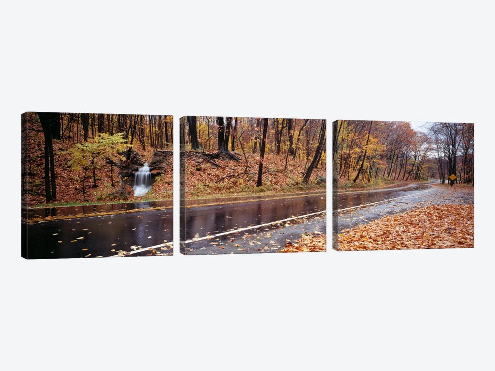 Roadside Waterfall, Euclid Creek Reservation, Euclid, Ohio, USA by Panoramic Images 3-piece Canvas Art