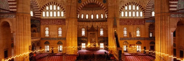 Interiors: Interiors of a mosqueSelimiye Mosque, Edirne, Turkey by Panoramic Images
