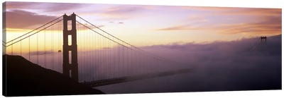 Fog Covered Golden Gate Bridge, San Francisco, California, USA Canvas Art Print - Golden Gate Bridge