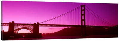Low angle view of a suspension bridge, Golden Gate Bridge, San Francisco Bay, San Francisco, California, USA Canvas Art Print - Golden Gate Bridge