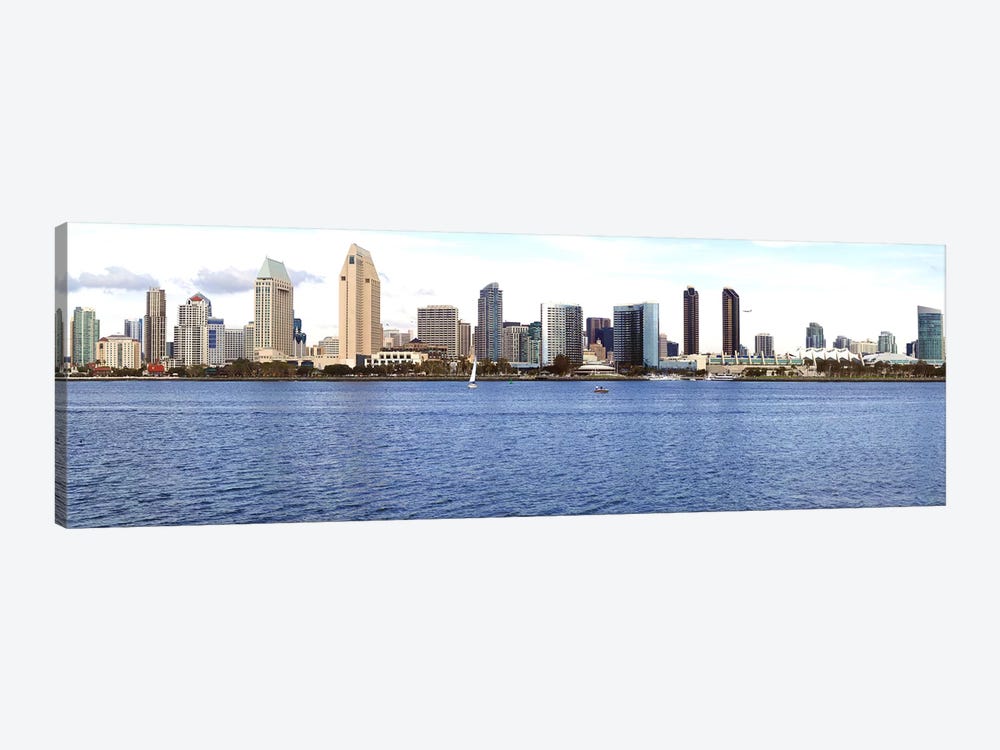 Buildings at the waterfront, view from Coronado Island, San Diego, California, USA 2010 by Panoramic Images 1-piece Canvas Art