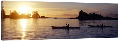 Sunset Over Broken Islands Group, Pacific Rim National Park Reserve, British Columbia, Canada Canvas Art Print - British Columbia Art