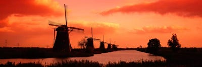 Windmills Holland Netherlands by Panoramic Images multi panel art
