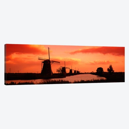 Windmills Holland Netherlands Canvas Print #PIM839} by Panoramic Images Canvas Print