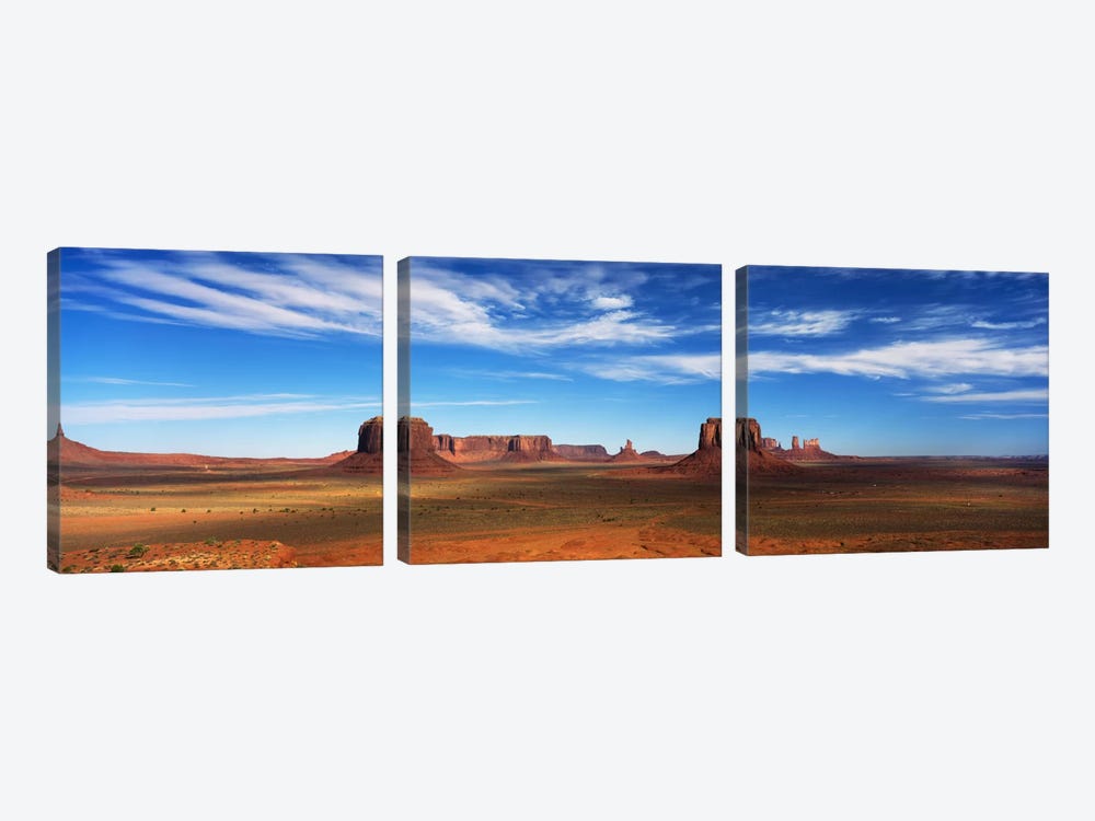 Monument Valley, Navajo Nation, Colorado Plateau, USA by Panoramic Images 3-piece Art Print