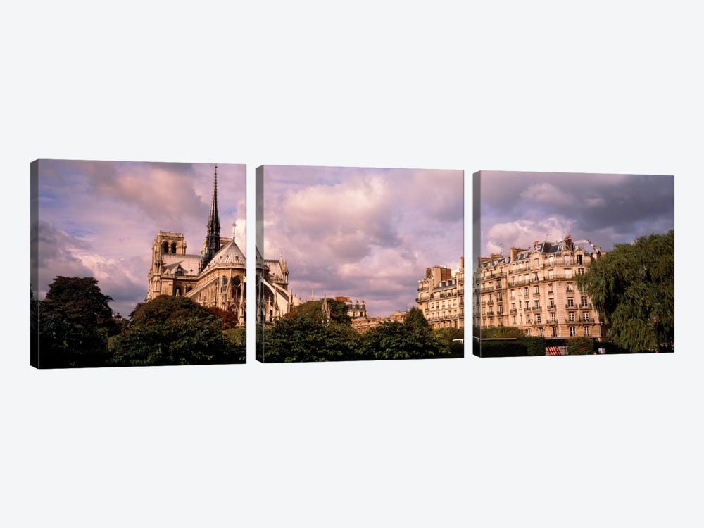 France, Paris, Notre Dame by Panoramic Images 3-piece Canvas Art Print