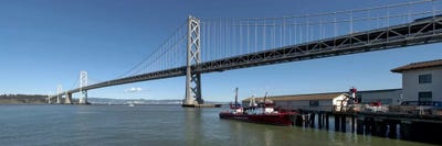 Bridge across a bay, Bay Bridge, San Francisco Bay, San Francisco, California, USA #2 by Panoramic Images multi panel art